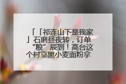 「祁连山下是我家」石磨昼夜转，订单“粮”辰到！高台这个村靠黑小麦面粉拿下成立来最大订单