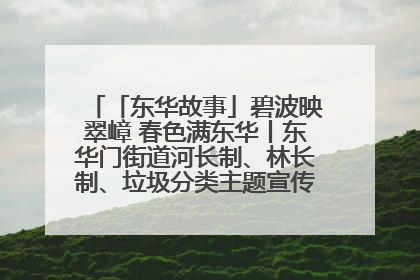 「东华故事」碧波映翠嶂 春色满东华丨东华门街道河长制、林长制、垃圾分类主题宣传如火如荼中
