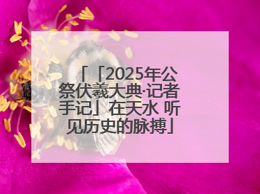 「2025年公祭伏羲大典·记者手记」在天水 听见历史的脉搏