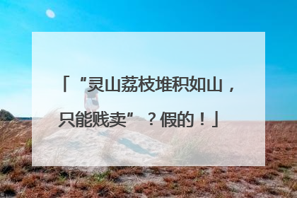 “灵山荔枝堆积如山，只能贱卖”？假的！