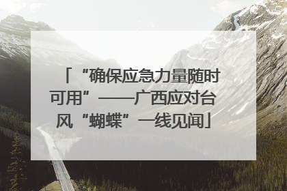 “确保应急力量随时可用”——广西应对台风“蝴蝶”一线见闻
