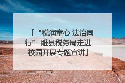 “税润童心 法治同行” 睢县税务局走进校园开展专题宣讲