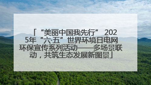 “美丽中国我先行” 2025年“六·五”世界环境日电网环保宣传系列活动——多场景联动，共筑生态发展新图景