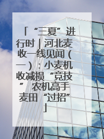 “三夏”进行时｜河北麦收一线见闻（一）：小麦机收减损“竞技” 农机高手麦田“过招”