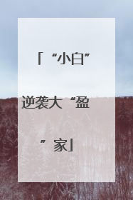 “小白”逆袭大“盈”家
