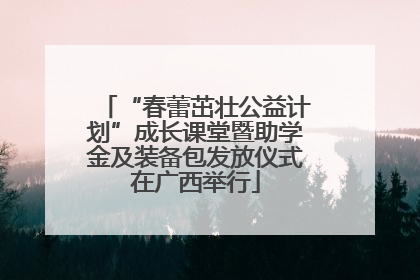 “春蕾茁壮公益计划”成长课堂暨助学金及装备包发放仪式在广西举行