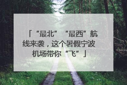 “最北”“最西”航线来袭，这个暑假宁波机场带你“飞”