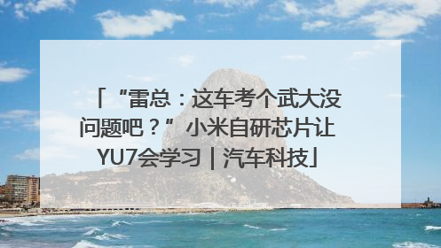 “雷总：这车考个武大没问题吧？”小米自研芯片让YU7会学习｜汽车科技