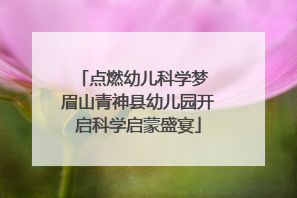 点燃幼儿科学梦 眉山青神县幼儿园开启科学启蒙盛宴