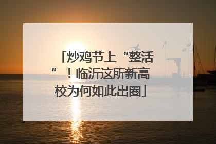炒鸡节上“整活”！临沂这所新高校为何如此出圈