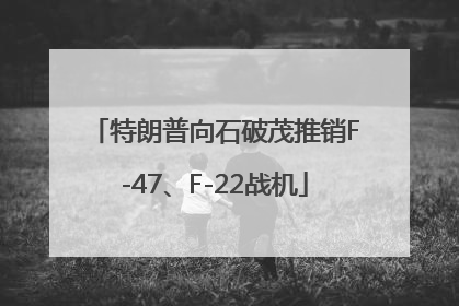 特朗普向石破茂推销F-47、F-22战机