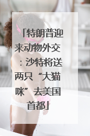 特朗普迎来动物外交：沙特将送两只“大猫咪”去美国首都