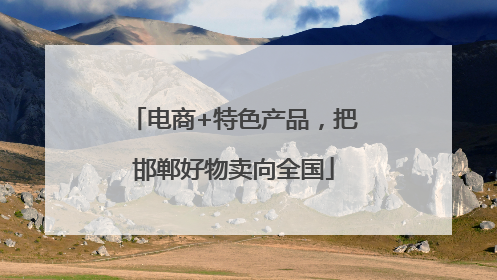 电商+特色产品，把邯郸好物卖向全国