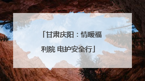甘肃庆阳：情暖福利院 电护安全行