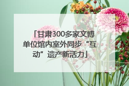 甘肃300多家文博单位馆内室外同步“互动”遗产新活力