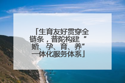 生育友好贯穿全链条，普陀构建“婚、孕、育、养”一体化服务体系