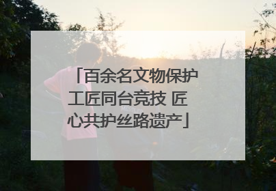 百余名文物保护工匠同台竞技 匠心共护丝路遗产
