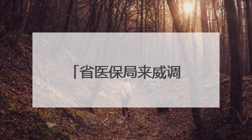 省医保局来威调研价格招采工作