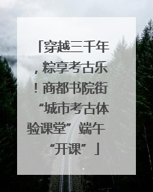 穿越三千年，粽享考古乐！商都书院街“城市考古体验课堂”端午“开课”