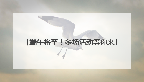 端午将至！多场活动等你来