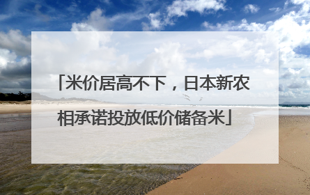 米价居高不下，日本新农相承诺投放低价储备米