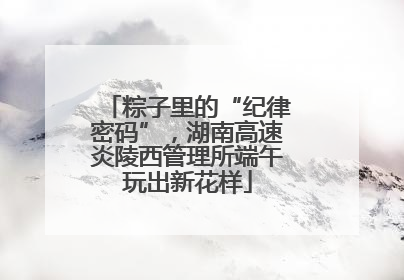粽子里的“纪律密码”，湖南高速炎陵西管理所端午玩出新花样
