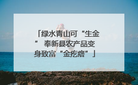 绿水青山可“生金” 奉新县农产品变身致富“金疙瘩”