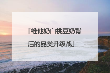 维他奶白桃豆奶背后的品类升级战