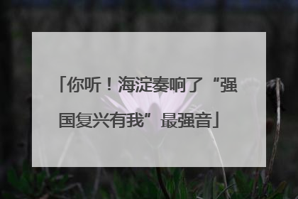 你听！海淀奏响了“强国复兴有我”最强音