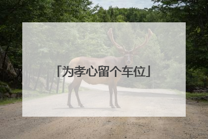 为孝心留个车位