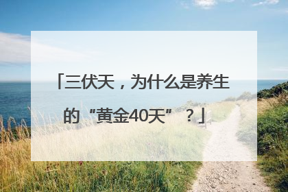 三伏天，为什么是养生的“黄金40天”？