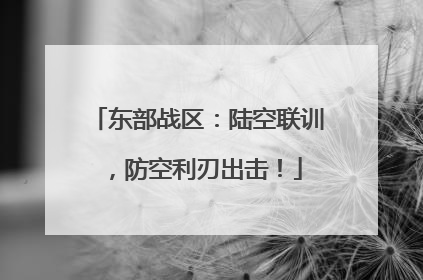 东部战区：陆空联训，防空利刃出击！