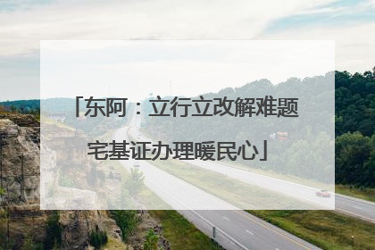 东阿：立行立改解难题 宅基证办理暖民心