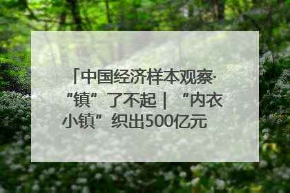 中国经济样本观察·“镇”了不起｜“内衣小镇”织出500亿元“里子产业”