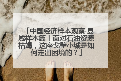 中国经济样本观察·县域样本篇丨面对石油资源枯竭，这座戈壁小城是如何走出困境的？