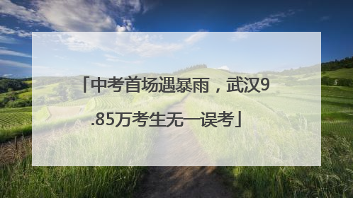 中考首场遇暴雨，武汉9.85万考生无一误考