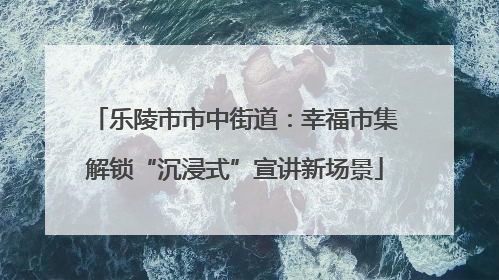 乐陵市市中街道：幸福市集解锁“沉浸式”宣讲新场景