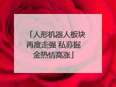 人形机器人板块再度走强 私募掘金热情高涨