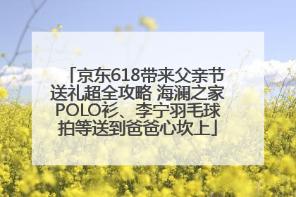 京东618带来父亲节送礼超全攻略 海澜之家POLO衫、李宁羽毛球拍等送到爸爸心坎上