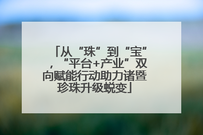 从“珠”到“宝”，“平台+产业”双向赋能行动助力诸暨珍珠升级蜕变
