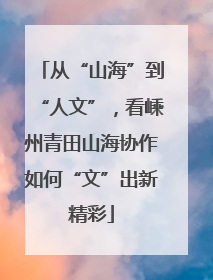 从“山海”到“人文”，看嵊州青田山海协作如何“文”出新精彩