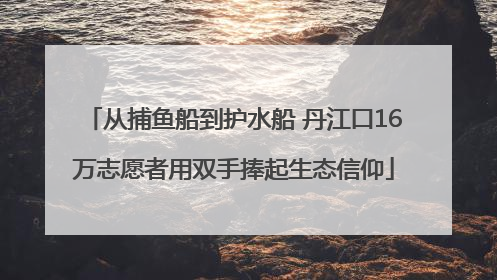 从捕鱼船到护水船 丹江口16万志愿者用双手捧起生态信仰
