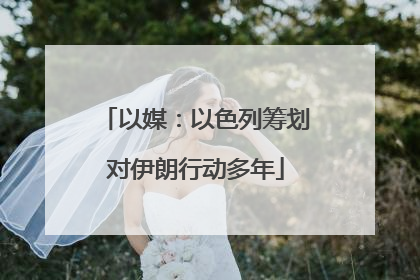 以媒：以色列筹划对伊朗行动多年