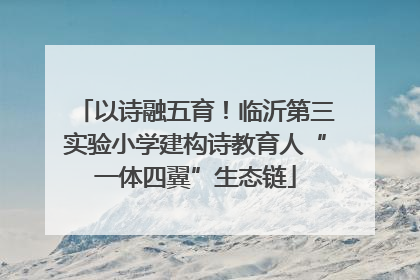 以诗融五育！临沂第三实验小学建构诗教育人“一体四翼”生态链