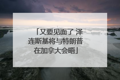 又要见面了 泽连斯基将与特朗普在加拿大会晤
