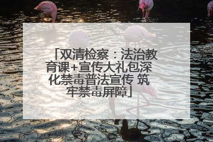 双清检察：法治教育课+宣传大礼包深化禁毒普法宣传 筑牢禁毒屏障