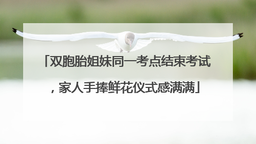 双胞胎姐妹同一考点结束考试，家人手捧鲜花仪式感满满