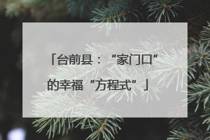 台前县：“家门口”的幸福“方程式”