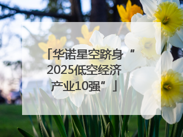 华诺星空跻身“2025低空经济产业10强”