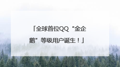 全球首位QQ“金企鹅”等级用户诞生！
